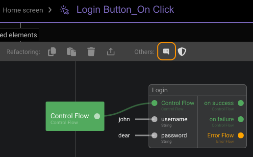 Add comment's button